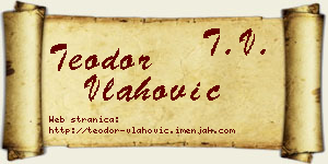 Teodor Vlahović vizit kartica